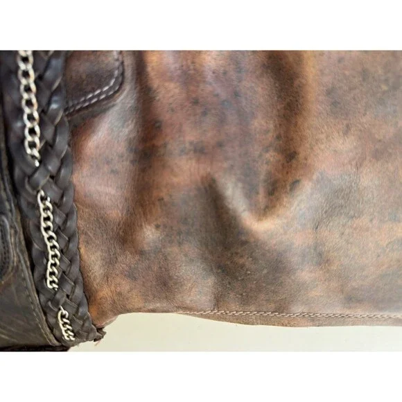 Freebird By Steven FB-Drove Brown Leather Cowboy Boots Womens Sz 9 - Picture 13 of 16